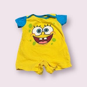 Baby Nickelodeon SpongeBob Square Pants Body Suit Yellow And Blue